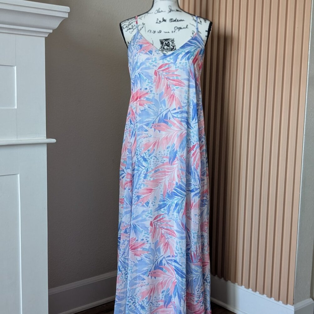 Nicole Miller New York Tropical Print Maxi Dress – Size M